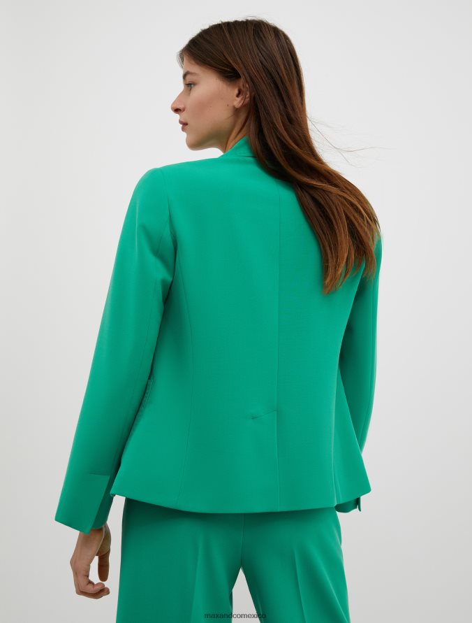 MAX&Co. mujer blazer de lona con doble botonadura Z860B190 vestir verde esmeralda