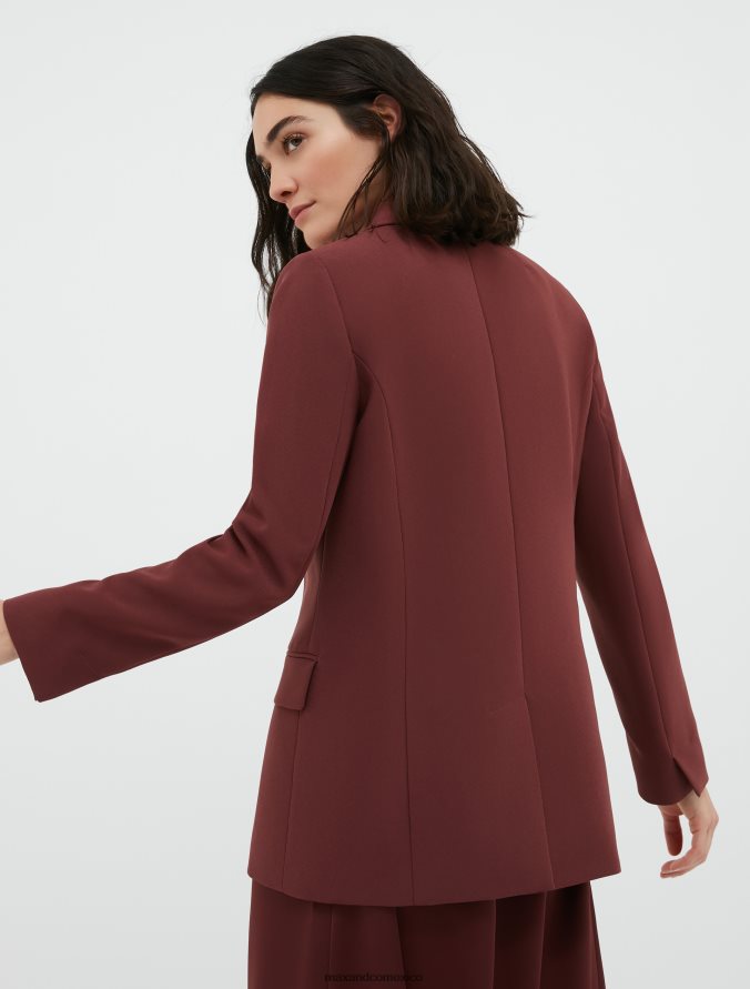 MAX&Co. mujer blazer de satén envers Z860B233 vestir borgoña