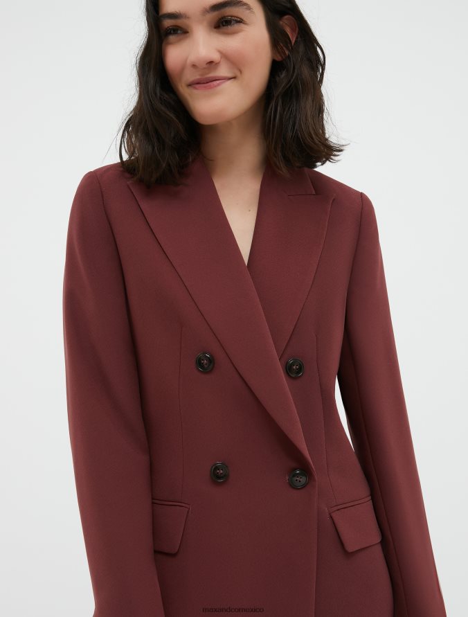 MAX&Co. mujer blazer de satén envers Z860B233 vestir borgoña