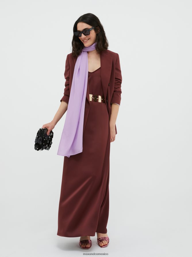 MAX&Co. mujer blazer de satén envers Z860B233 vestir borgoña