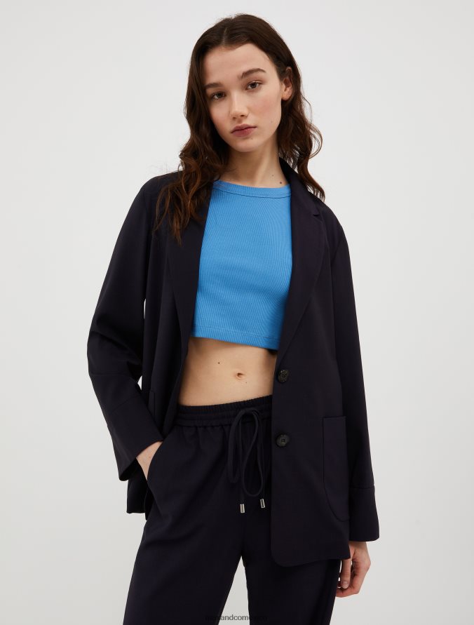 MAX&Co. mujer blazer en mezcla de lana Z860B171 vestir Azul marino