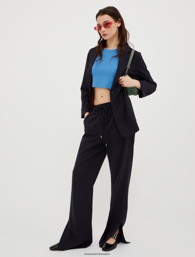 MAX&Co. mujer blazer en mezcla de lana Z860B171 vestir Azul marino