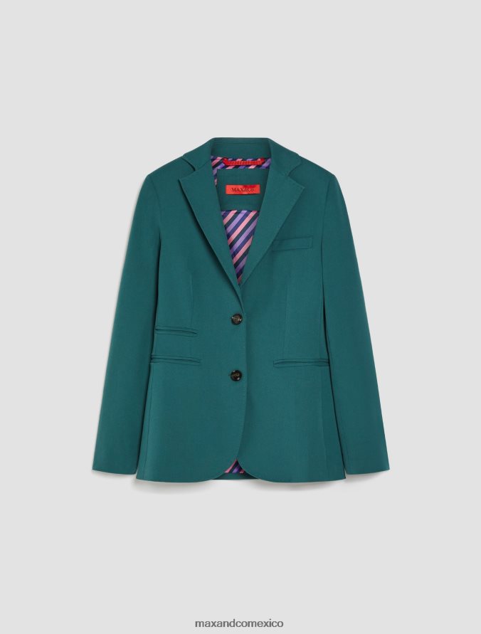 MAX&Co. mujer blazer slim de sarga elástica Z860B185 vestir verde