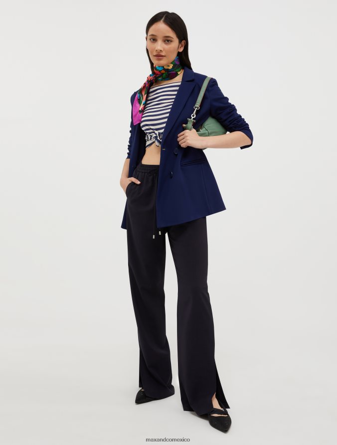 MAX&Co. mujer chaqueta cruzada Z860B195 vestir azul chino