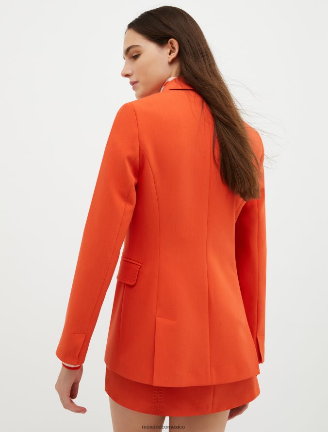 MAX&Co. mujer chaqueta cruzada Z860B218 vestir naranja