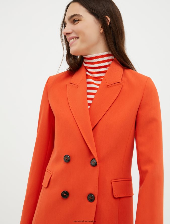 MAX&Co. mujer chaqueta cruzada Z860B218 vestir naranja