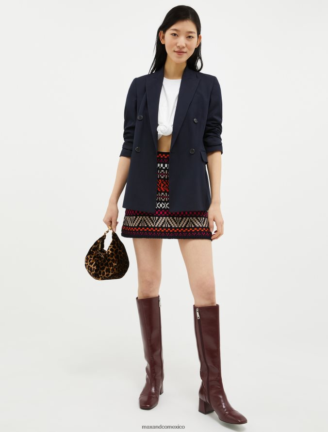 MAX&Co. mujer chaqueta cruzada Z860B881 vestir Azul marino