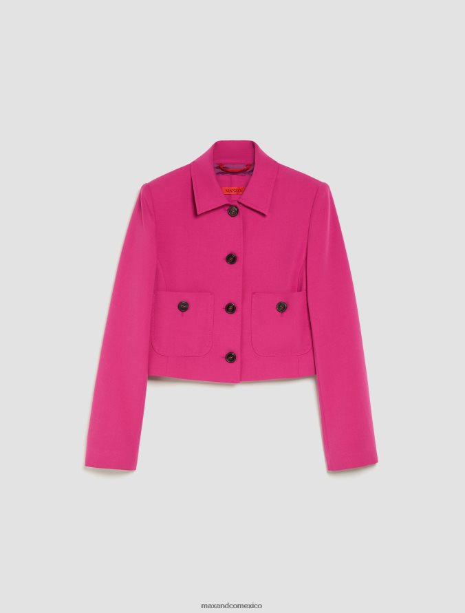 MAX&Co. mujer chaqueta de lona de doble tejido Z860B266 vestir fucsia