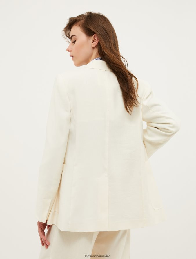 MAX&Co. mujer chaqueta larga Z860B896 vestir Marfil