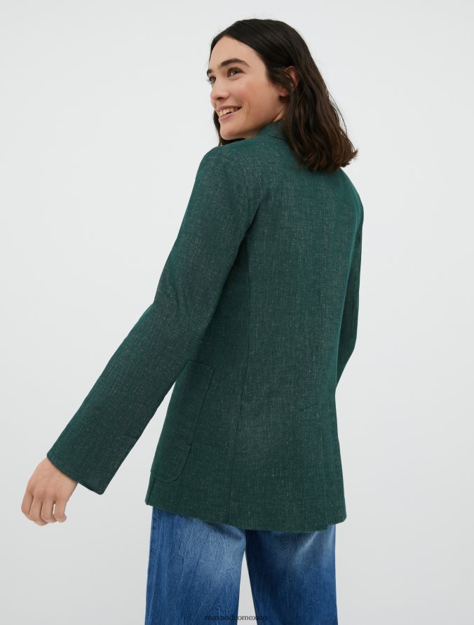 MAX&Co. mujer chaqueta larga Z860B898 vestir verde esmeralda