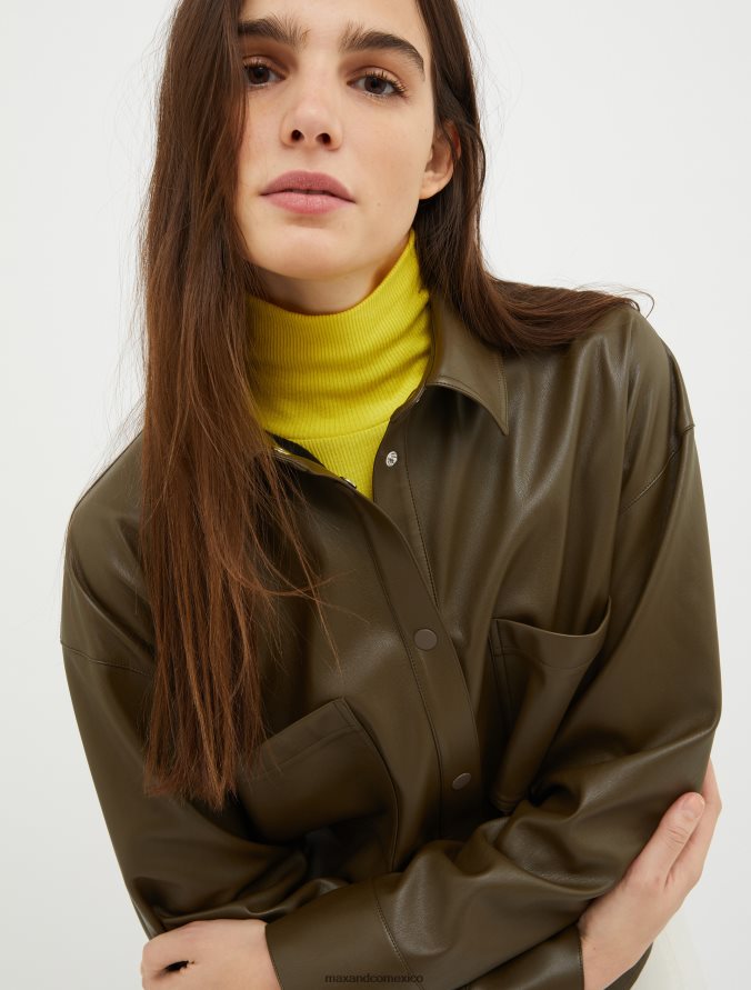 MAX&Co. mujer sobrecamisa de punto revestido Z860B293 vestir marrón