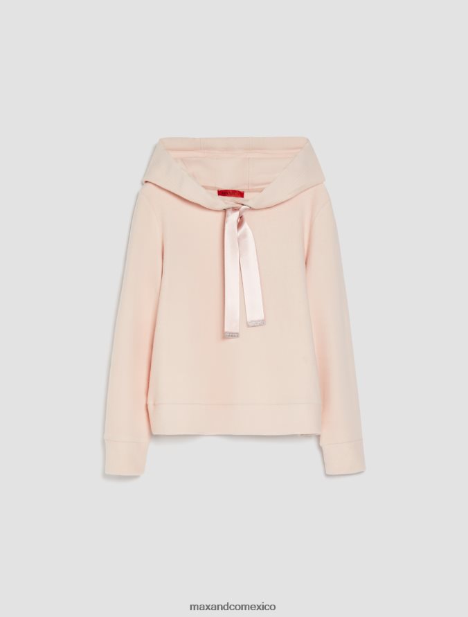 MAX&Co. mujer sudadera con capucha de algodón cepillado Z860B655 vestir avellana