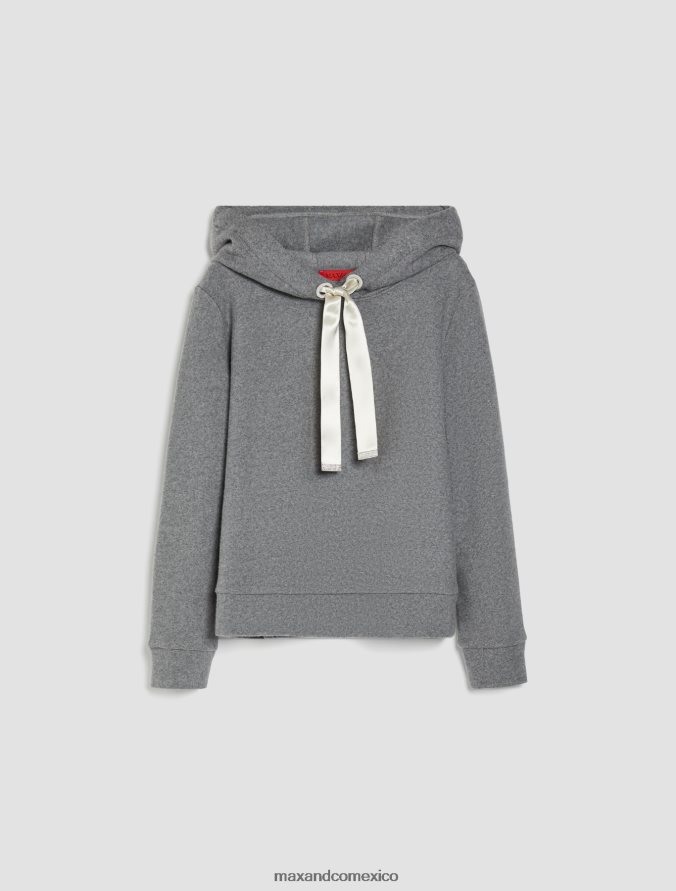 MAX&Co. mujer sudadera con capucha de algodón cepillado Z860B656 vestir gris medio