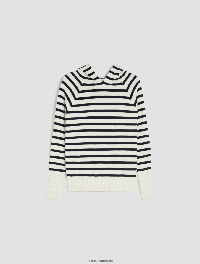 MAX&Co. mujer sudadera con capucha de algodón y cachemira Z860B642 vestir Blanco óptico