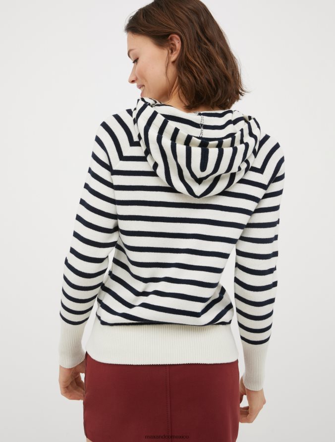 MAX&Co. mujer sudadera con capucha de algodón y cachemira Z860B642 vestir Blanco óptico