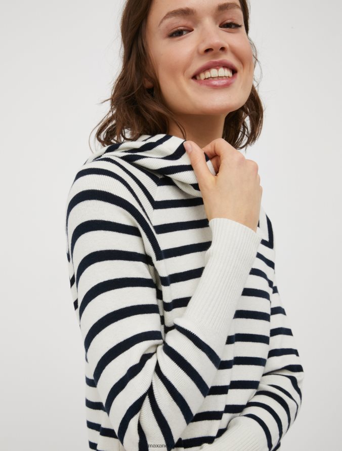 MAX&Co. mujer sudadera con capucha de algodón y cachemira Z860B642 vestir Blanco óptico