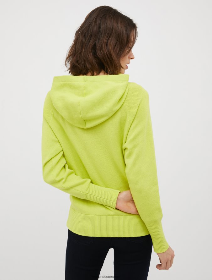 MAX&Co. mujer sudadera con capucha de algodón y cachemira Z860B644 vestir azul claro