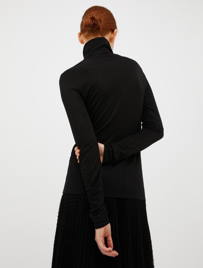 MAX&Co. mujer camiseta de punto cojo Z860B374 vestir negro