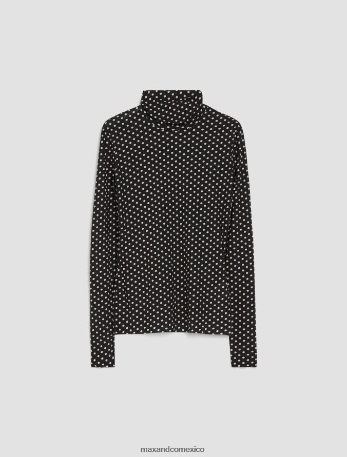 MAX&Co. mujer camiseta de tul con cuello alto Z860B431 vestir avellana