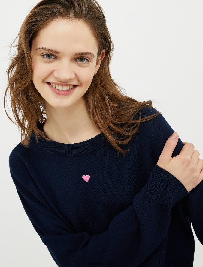 MAX&Co. mujer jersey de lana merino a rayas Z860B367 vestir Azul marino