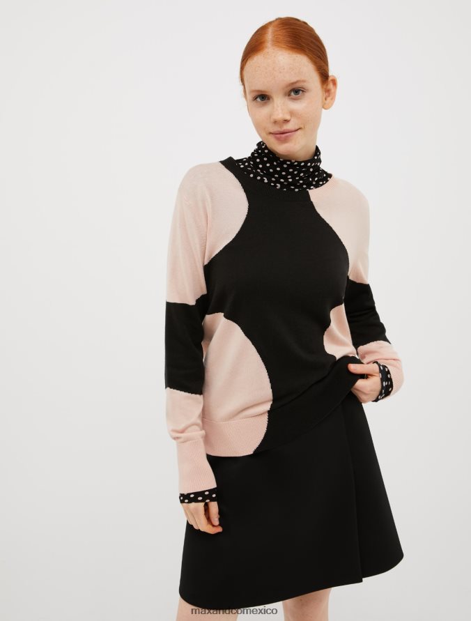 MAX&Co. mujer jersey de lunares Z860B397 vestir negro