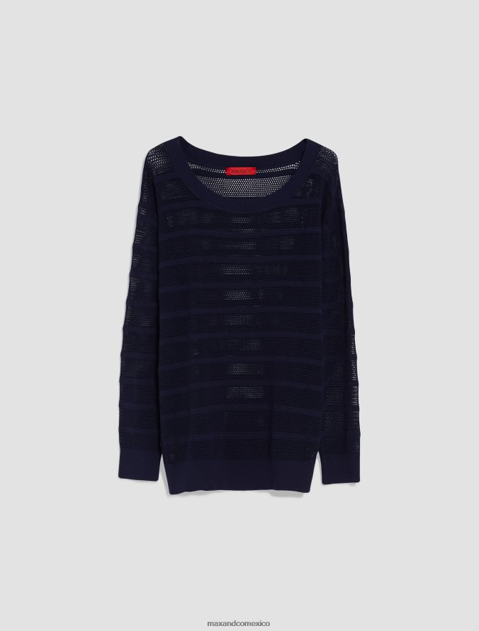 MAX&Co. mujer suéter a rayas calado Z860B344 vestir negro