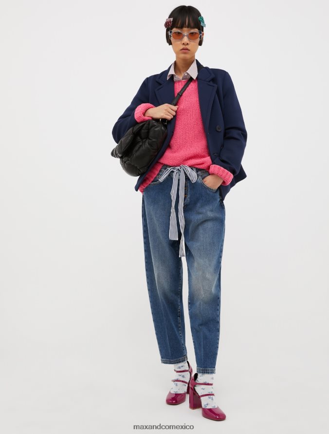 MAX&Co. mujer suéter capullo oversize de algodón Z860B377 vestir Rosa Rosa