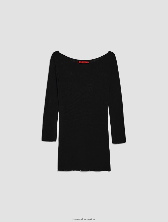 MAX&Co. mujer suéter de punto con cuello barco Z860B318 vestir negro