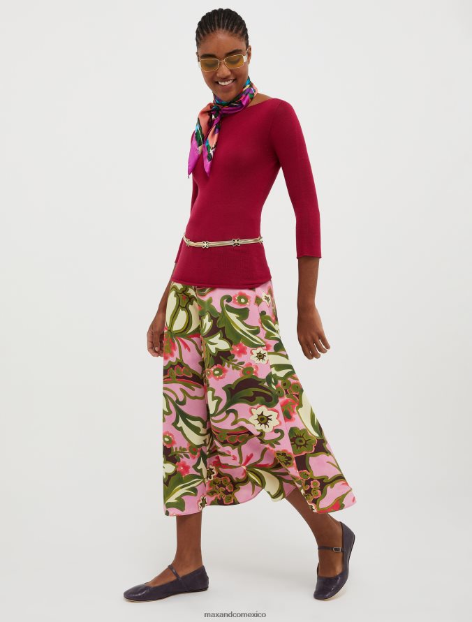 MAX&Co. mujer suéter de punto con cuello barco Z860B319 vestir rojo