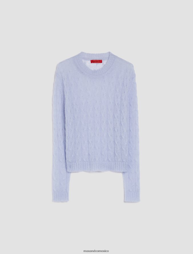 MAX&Co. mujer suéter tejido de ochos en mezcla de mohair Z860B403 vestir rosa vieja