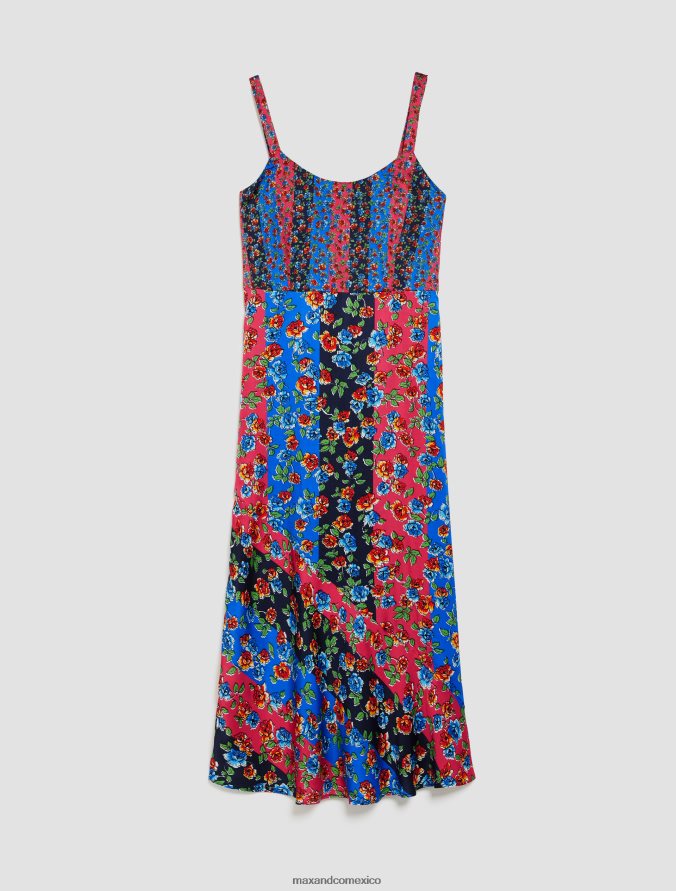 MAX&Co. mujer personas, lugares, vestido lencero de raso de color Z860B35 vestir fantasía azul marino