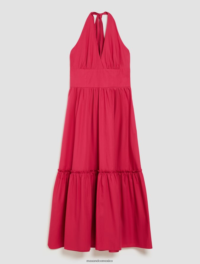 MAX&Co. mujer vestido de popelina de algodón Z860B61 vestir ciruela