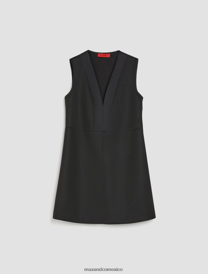 MAX&Co. mujer vestido de punto acampanado Z860B107 vestir negro