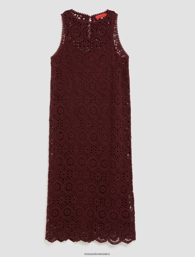 MAX&Co. mujer vestido de punto de macramé Z860B81 vestir rojo