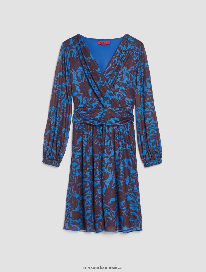 MAX&Co. mujer vestido de punto floral Z860B113 vestir azul medianoche