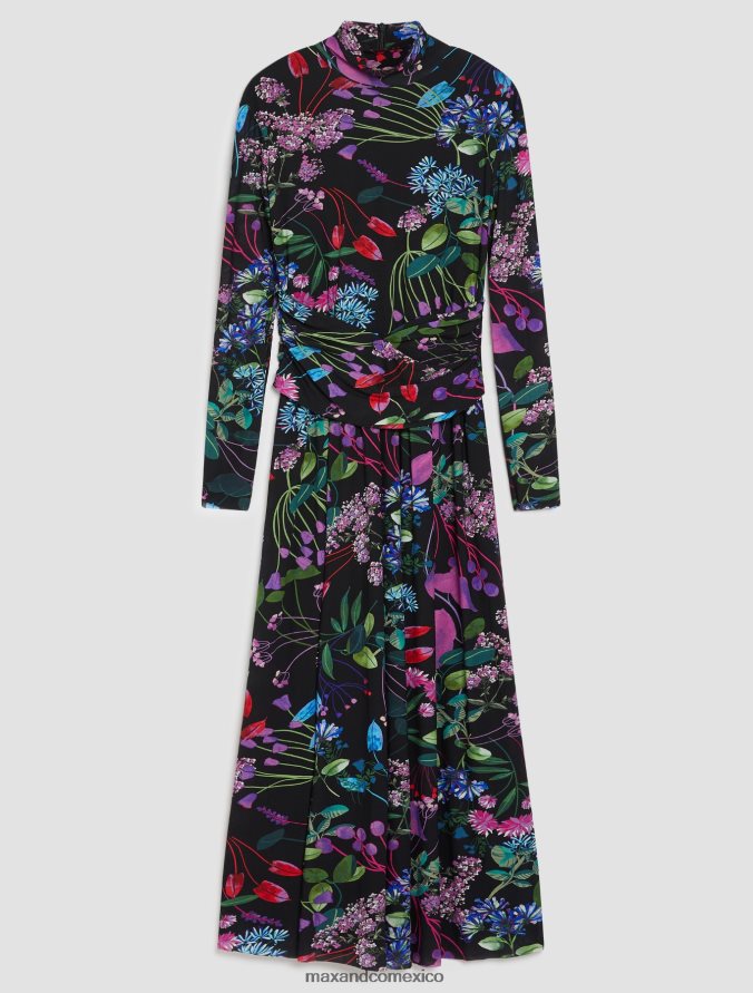 MAX&Co. mujer vestido de tul floral Z860B88 vestir negro