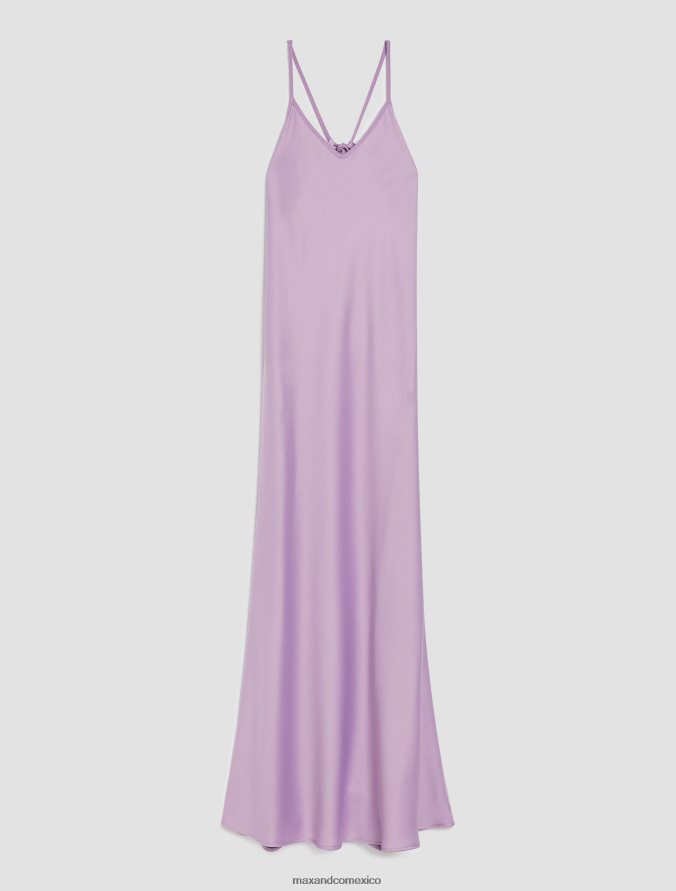 MAX&Co. mujer vestido lencero de satén envers Z860B8 vestir lila