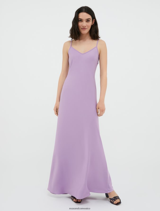 MAX&Co. mujer vestido lencero de satén envers Z860B8 vestir lila