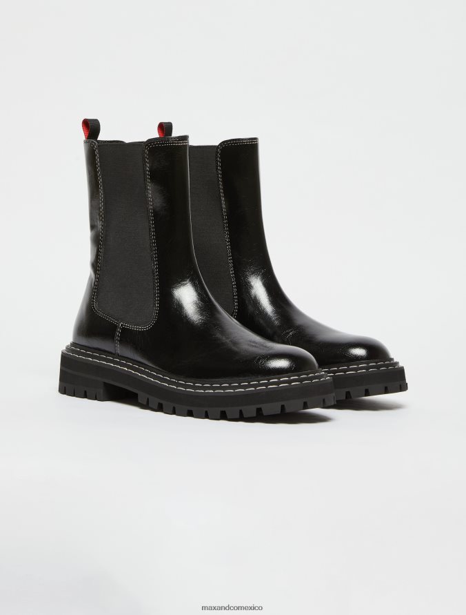 MAX&Co. mujer botines chelsea Z860B975 zapatos negro