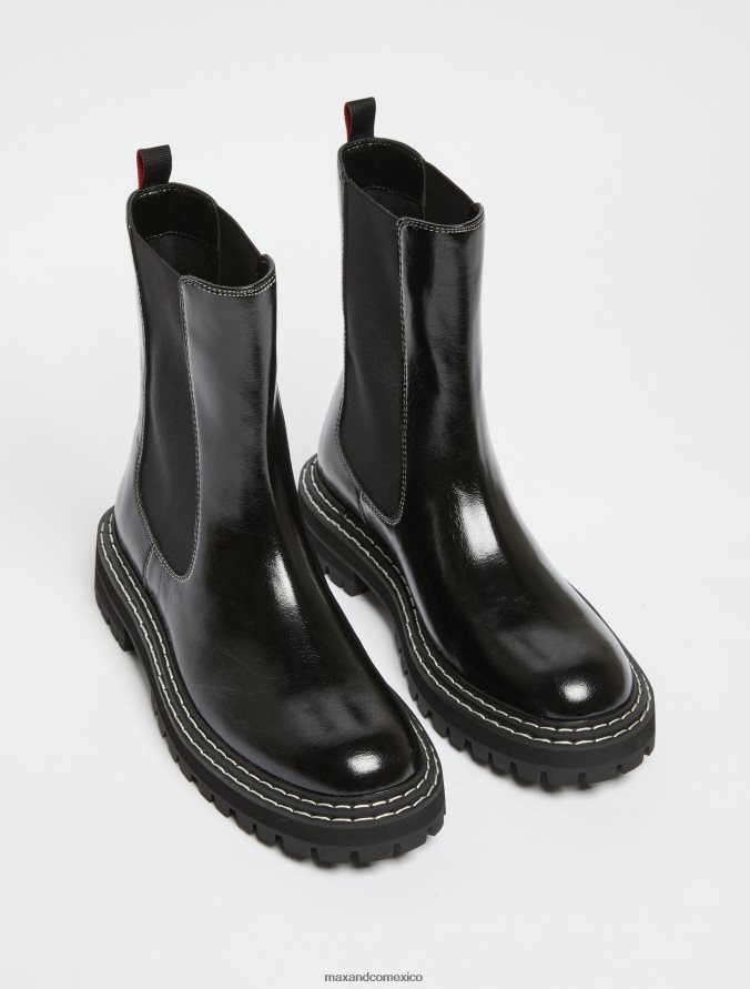 MAX&Co. mujer botines chelsea Z860B975 zapatos negro