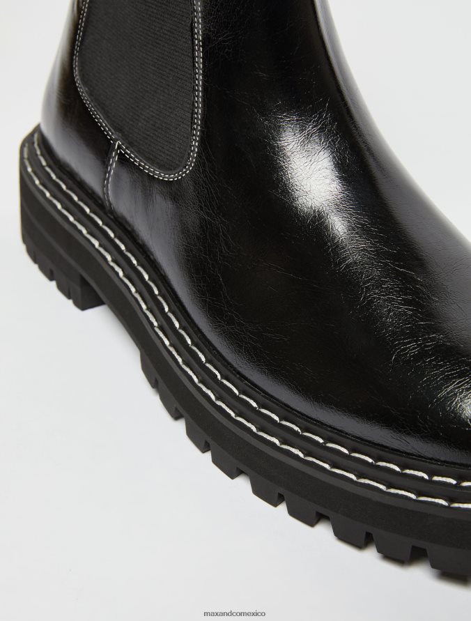 MAX&Co. mujer botines chelsea Z860B975 zapatos negro