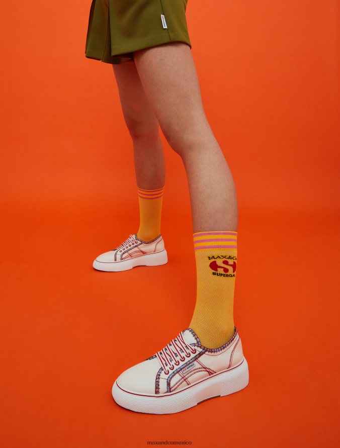 MAX&Co. mujer zapatillas superga estampadas Z860B937 zapatos blanco