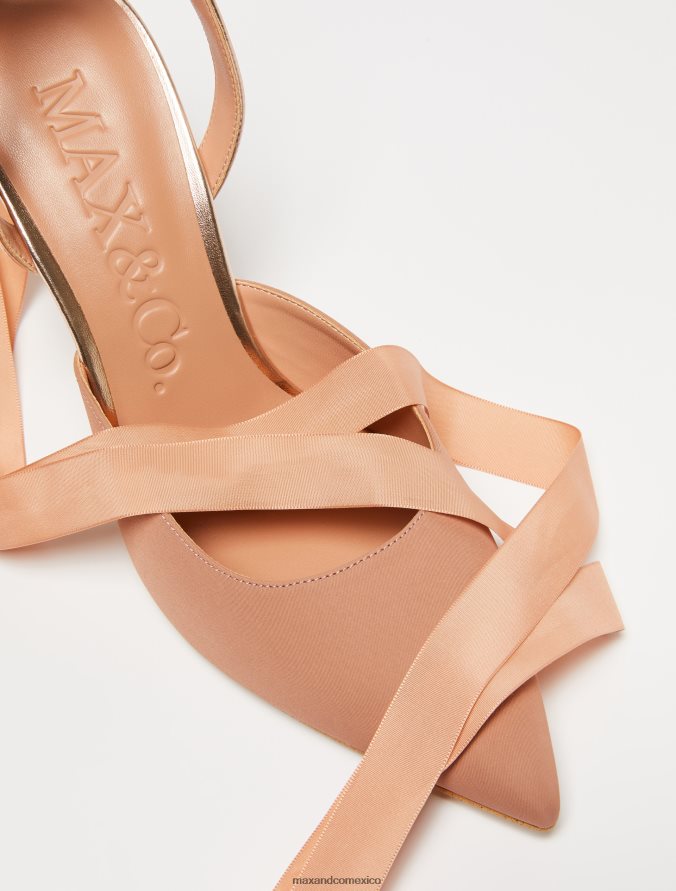 MAX&Co. mujer zapatos de salón de raso Z860B945 zapatos camello